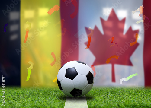 Football Cup competition between the national Belgium and national Canada.