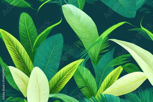 Creative layout made of tropical leaves on a light background. summer exotic concept with copy space.