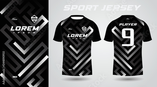 black white shirt sport jersey design