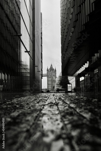 Tower Bridge during raining day