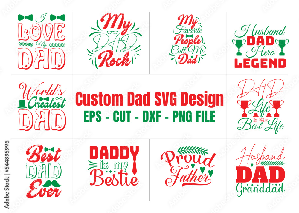 Dad SVG T-shirt Design Bundle