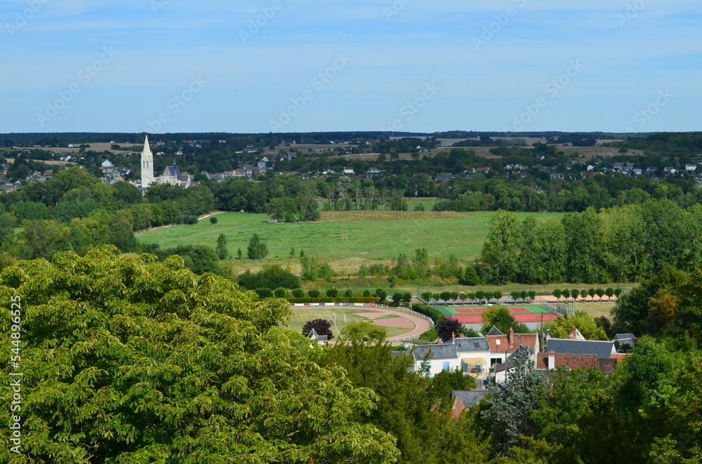Panorama sur la ville de Loches (Indre-et-Loire - Centre-Val de Loire - France)