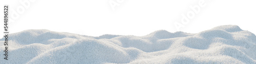 Snowy landscape isolated on png transparent background. winter decoration. Snow background. Snowdrift. 