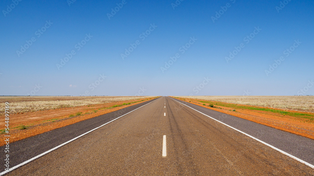 Highway through the Australian outback