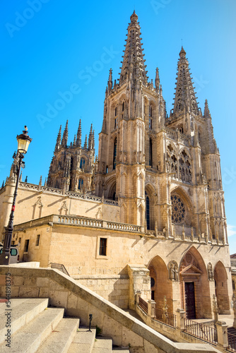 Cathedral of Saint Mary  in Burgos  Spain. High quality photography . 