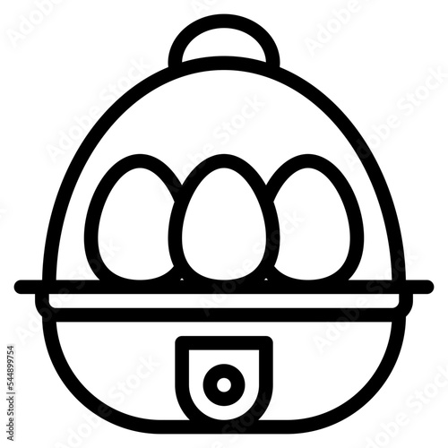 egg cooker household appliance icon