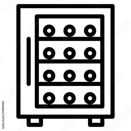 wine cooler household appliance icon