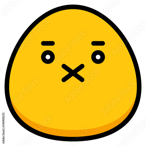 quiet muted silent emoji icon