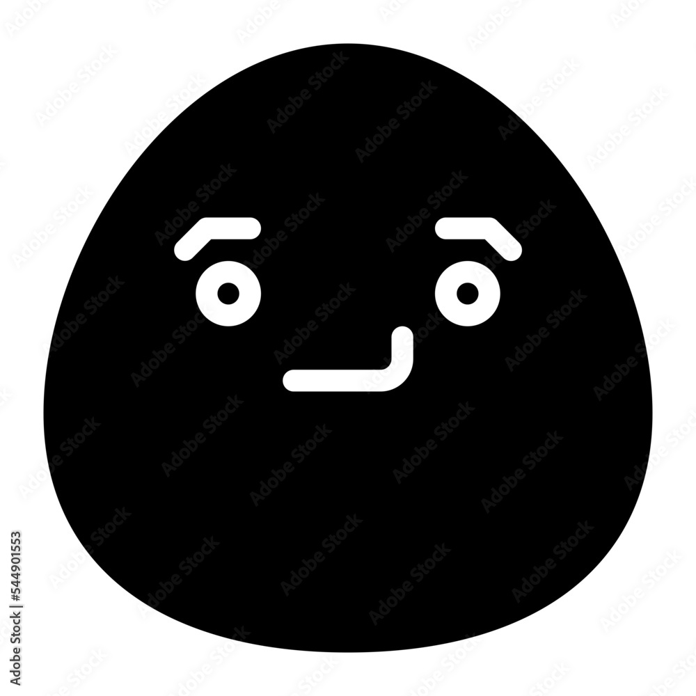 Fototapeta premium proud fantastic cool emoji icon