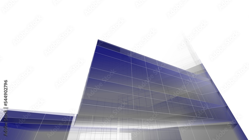 Obraz premium Abstract architecture background 3d illustration