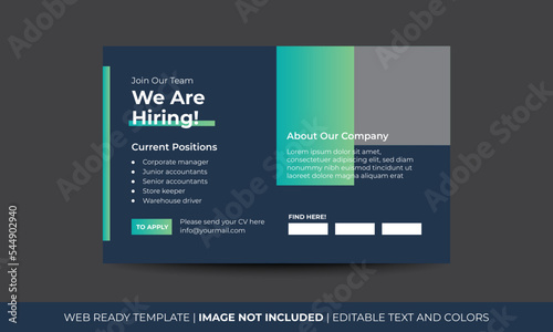 Jobs recruitment design for companies. Square social media post layout.We are hiring job vacancy social media post or square web banner template.