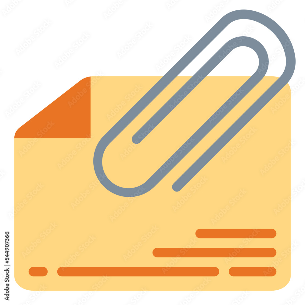 Obraz premium Attachment flat icon style