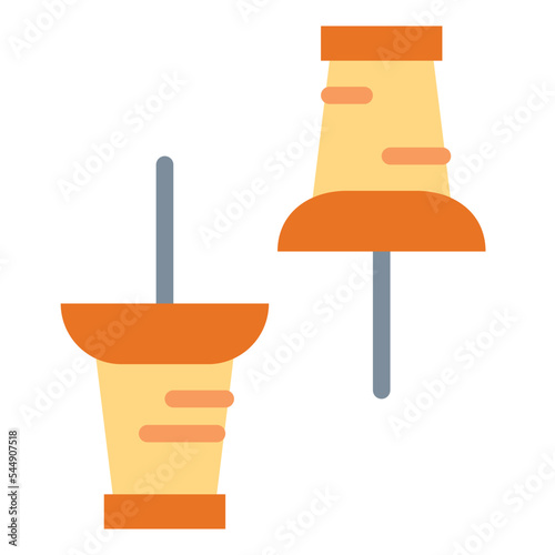 pushpin flat icon style
