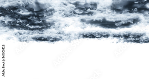 Realistic fluffy dense clouds on a transparent png Background. Element for your creativity 