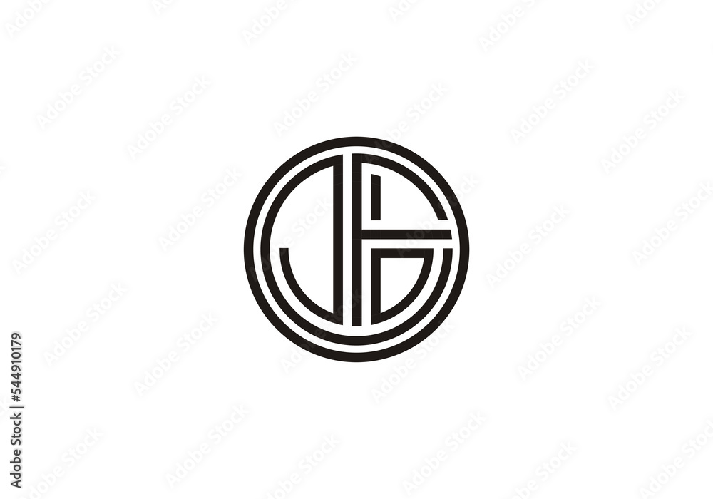 initial logo letter JFB initial company icon business logo background illustration initial logo letter JFB initial company icon business logo background illustration