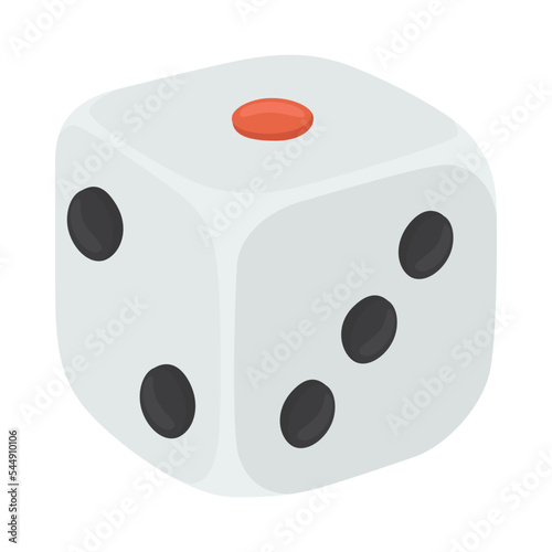 Dice Sign Emoji Icon Illustration. Game Die Vector Symbol Emoticon Design Clip Art Sign Comic Style.