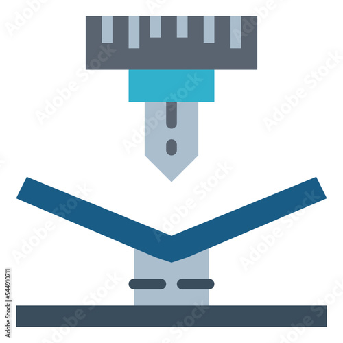 bending flat icon style