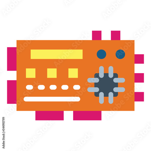 mainboard flat icon style