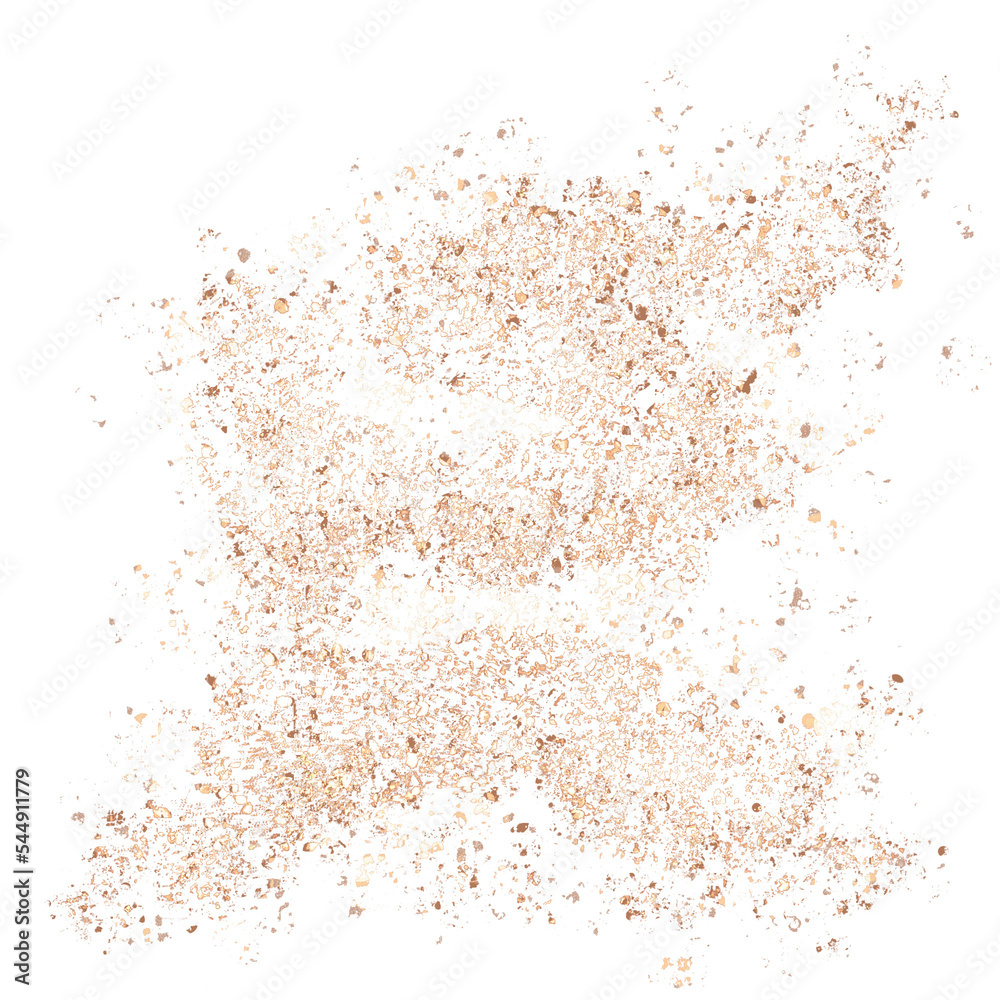 Golden glitter design on transparent background Golden glitter design on transparent background