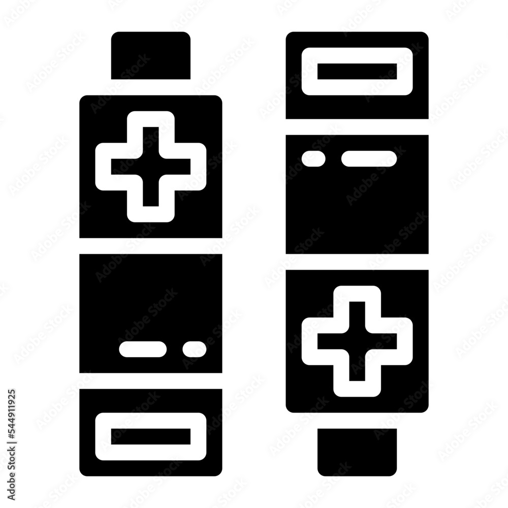 Obraz premium batteries glyph icon style
