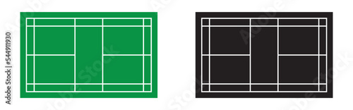 football field area icon. soccer field icon, vector illustration