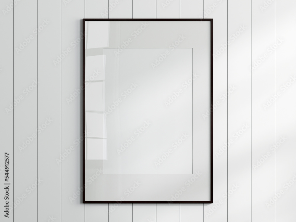 Black frame mockup, 3d render