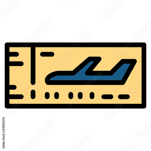 ticket filled outline icon style