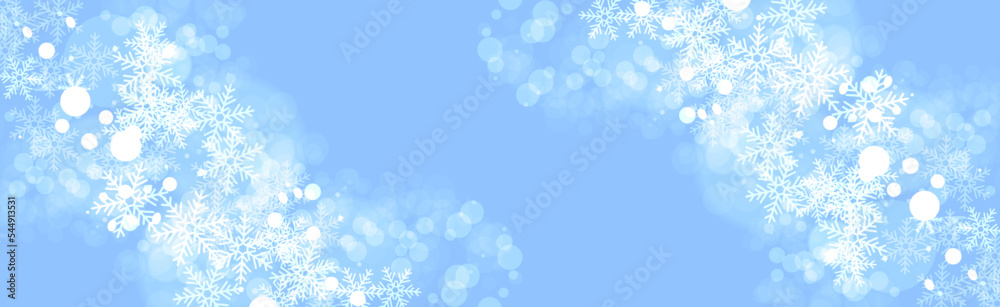 Winter pattern of snowflakes. Background christmas, snow design, vector illustration
