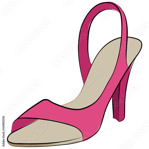 Slingback Hand Drawn Vector Icon