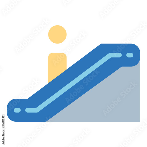escalator flat icon style
