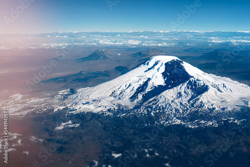 Vertical shot of a untouched strong mountains with beautiful sight 3d illustrated