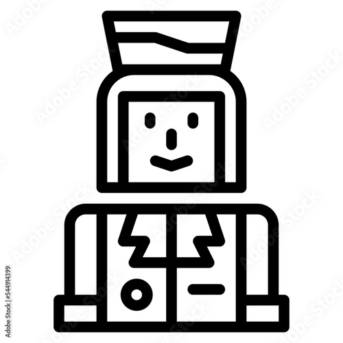 air hostess line icon style