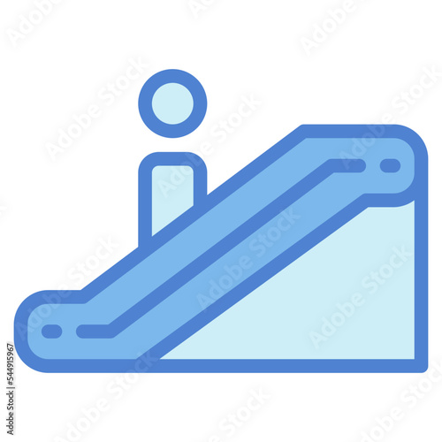 escalator two tone icon style