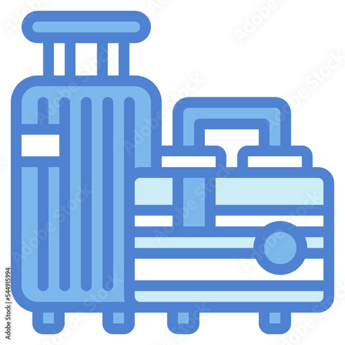 luggage two tone icon style