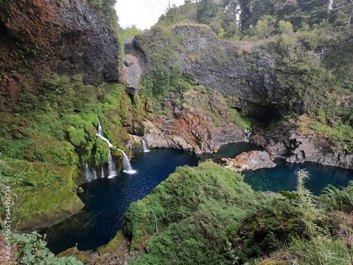 Huilo Huilo waterfall in the mountain