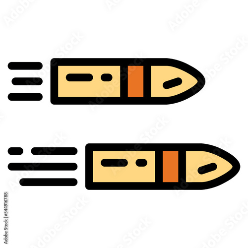 bullet filled outline icon style