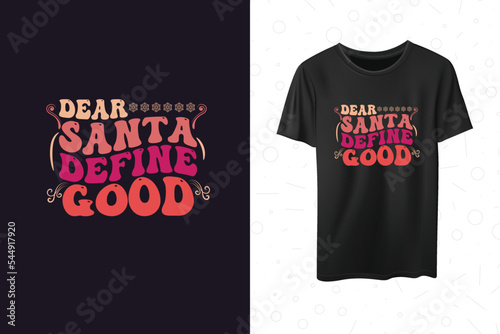 Fotografie Christmas Typography t shirt design, Merry Christmas