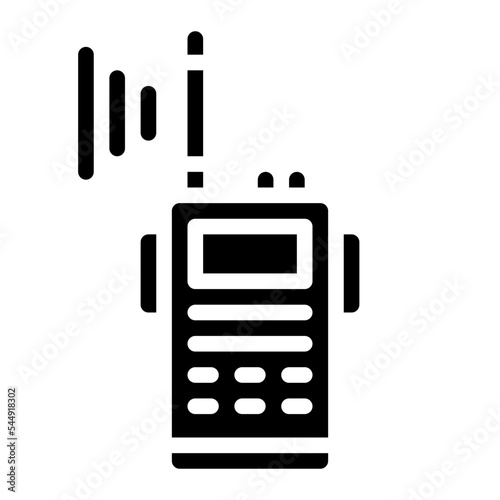 walkie talkie glyph icon style