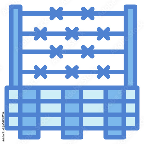 barbed wire two tone icon style