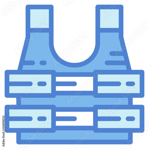 bulletproof vest two tone icon style