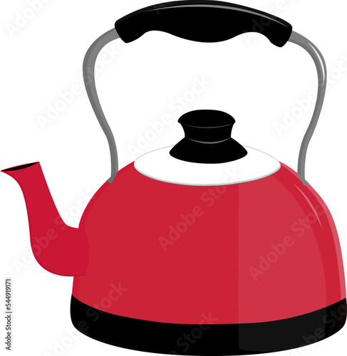Big kettle vector illustration for decor