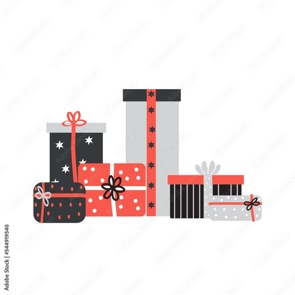 Fototapeta premium Big pile of wrapped gifts