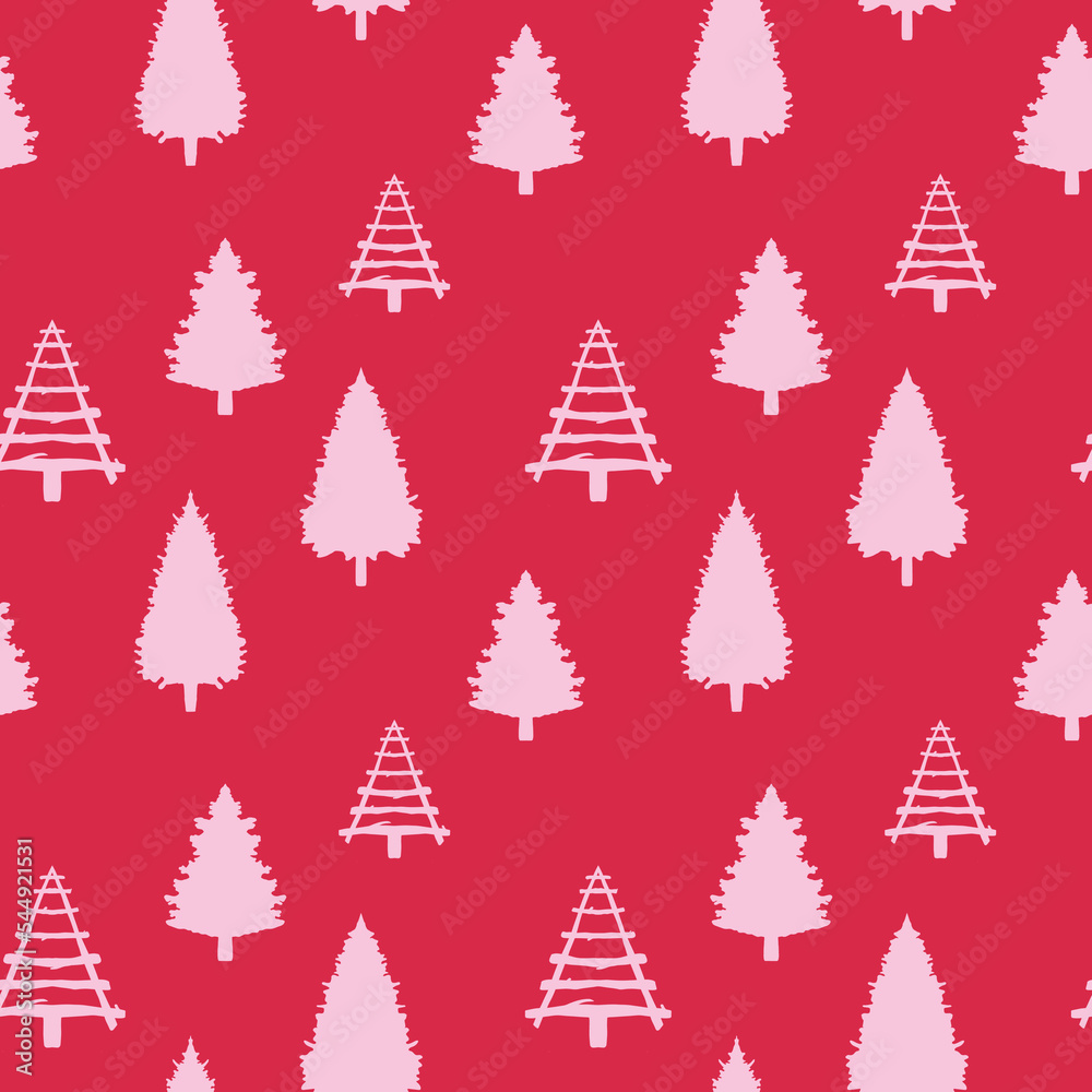 Fototapeta premium seamless holiday patterns. sketch doodle Illustration. modern winter pattern