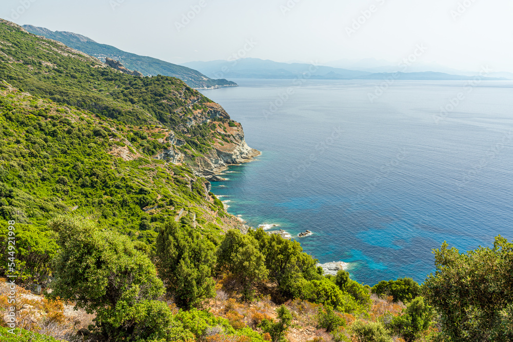 Beautiful panoramic view in Cape Corse, France.