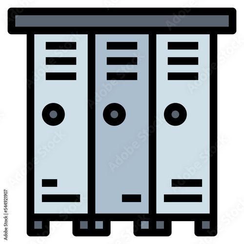 lockers filled outline icon style