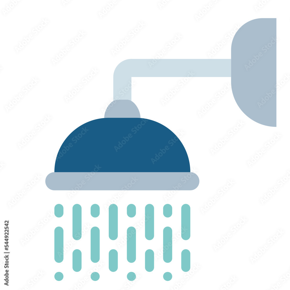 Fototapeta premium shower flat icon style