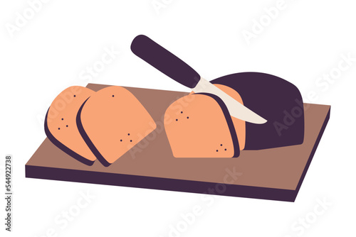 cooking, bread with knife