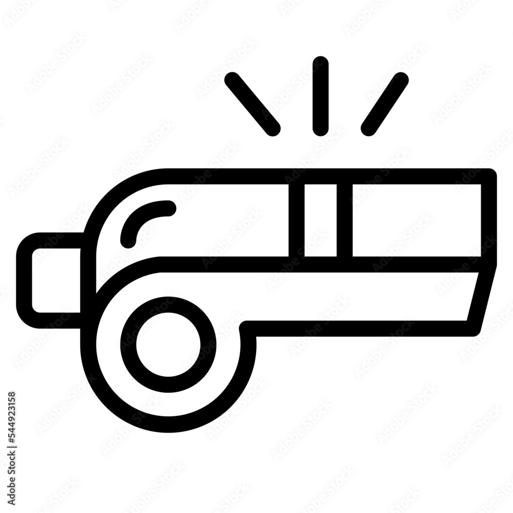 whistle line icon style whistle line icon style