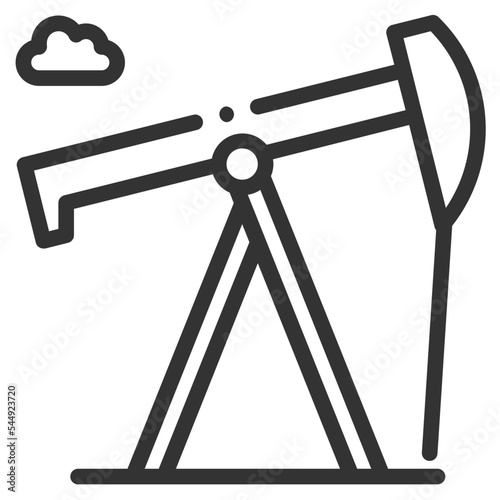 Vector fuel outline icon on the empty white background