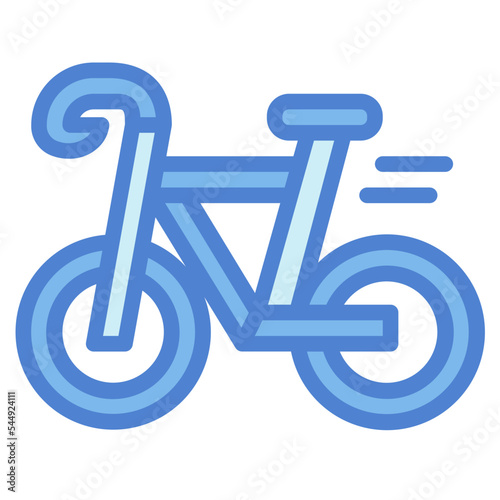 Cycling two tone icon style